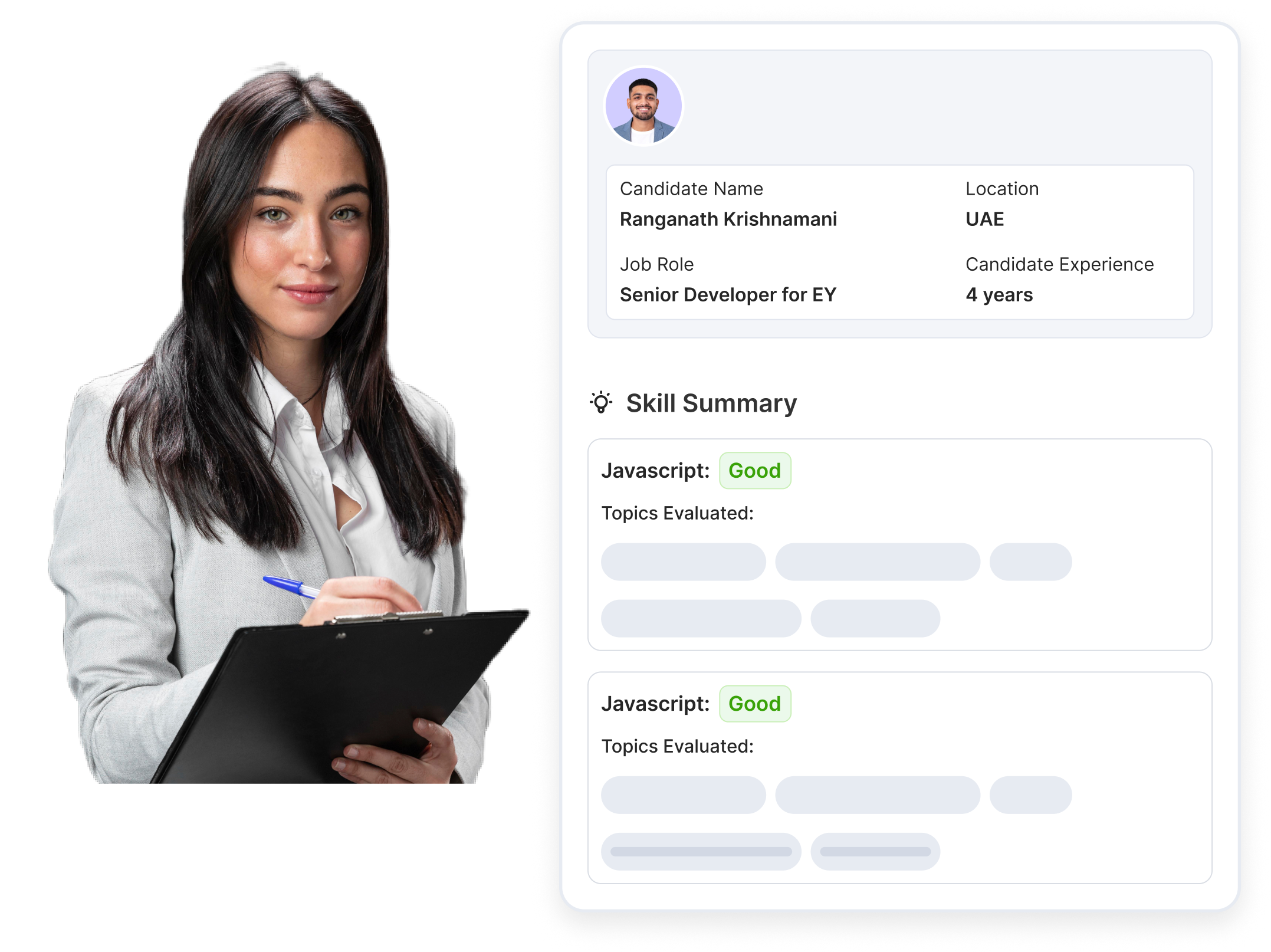 Get Client Ready Emails with the candidates skill scores, assessment insights and proctoring report 
